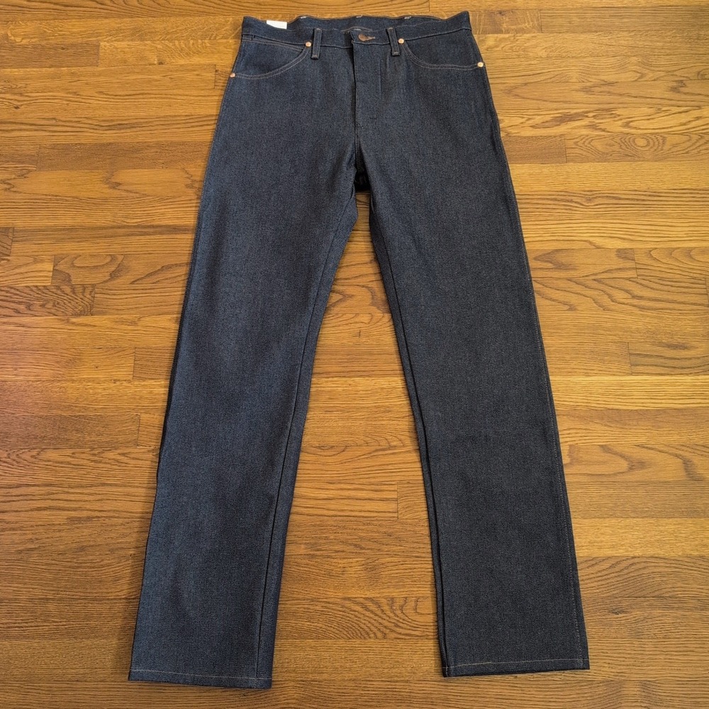 Wrangler 13MWZ Jeans 33x33 Cowboy Cut Rigid Indigo Denim Western Workwear NWT - Picture 2 of 9